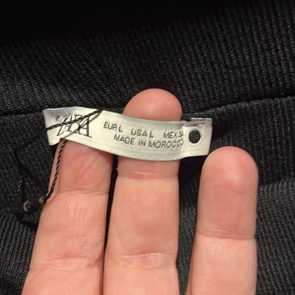 Zara Black Bodycon Super Maxi Crowl Neck Long Sleeve Dress a265 - Picture 3 of 5